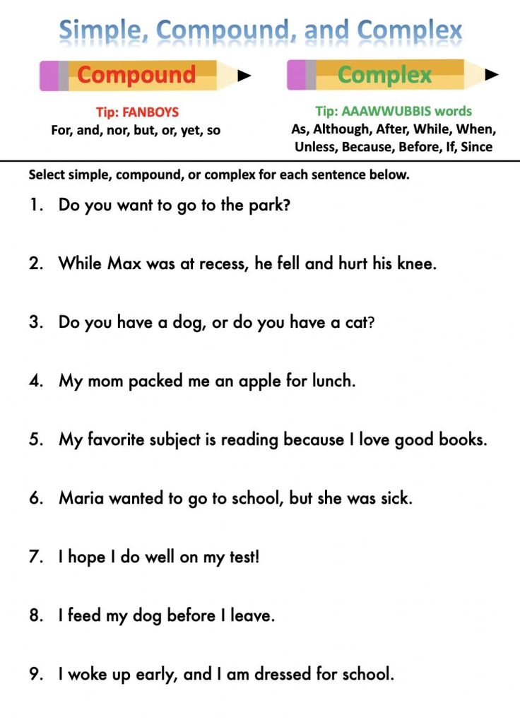 Simple Compound Worksheet
