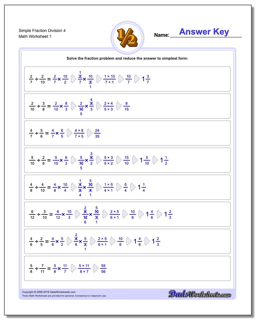 Simple Fraction Division