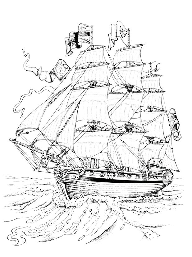 Simple Pirate Ship Coloring Page Free Printable Coloring Pages For Kids