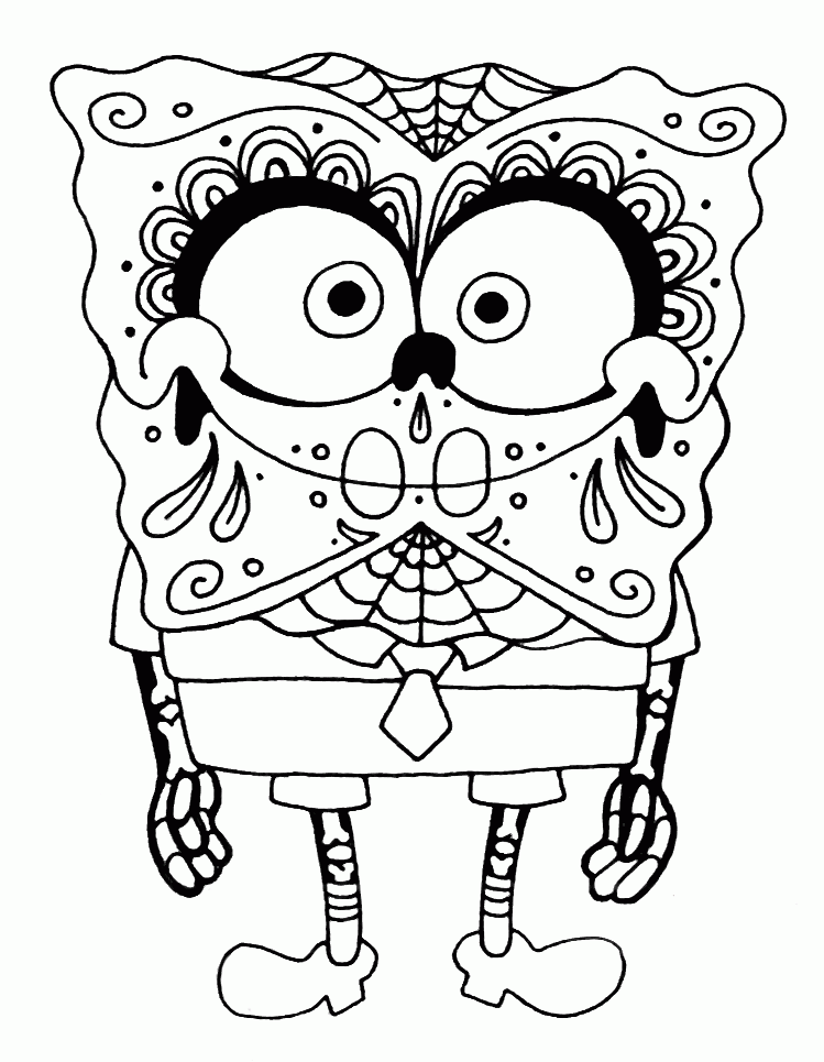 Simple Sugar Skull Coloring Pages Coloring Home