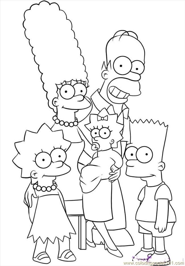 Simpson Coloring Pages Coloring Home