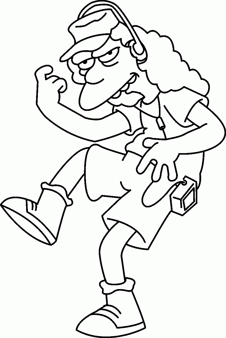 Simpsons Coloring Pages To Print Out Coloring Home
