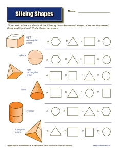 Slicing Shapes 7th Grade Geometry Worksheets Worksheets Library