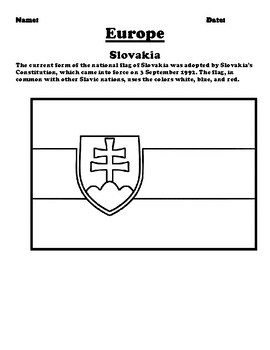 Slovakia Flag Create Your Own Flag Worksheet By Pointer Education