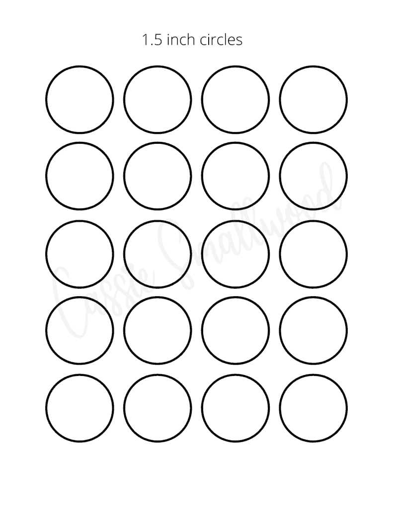 Small Circle Template Printable Fillable Form 2023