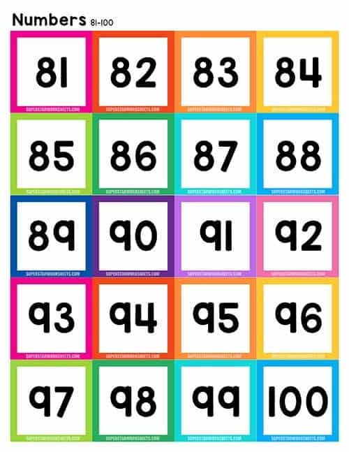 1 100 flash cards printable