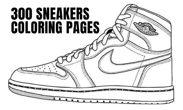 Sneakers Coloring Pages Nike Sneaker Coloring Page