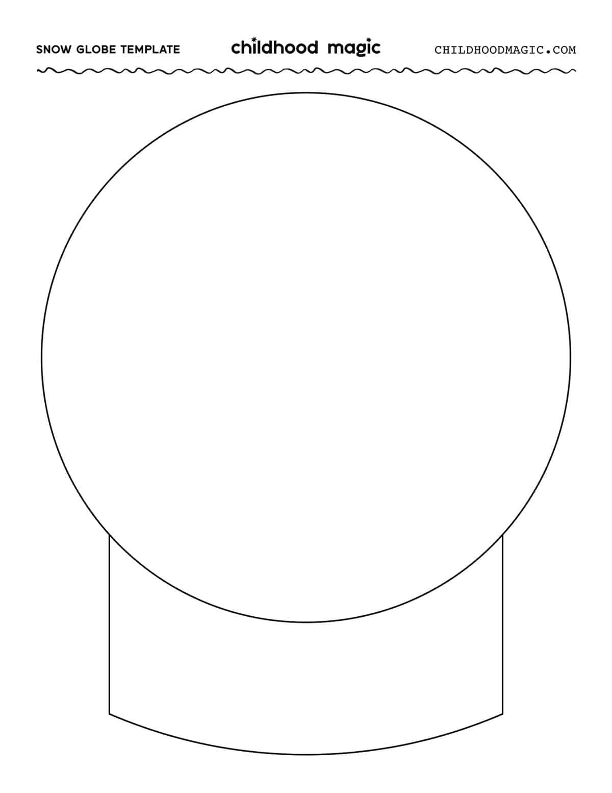 Snow Globe Template Printable Free Printable