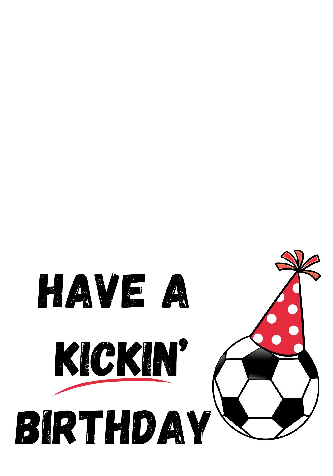 soccer birthday card printable free