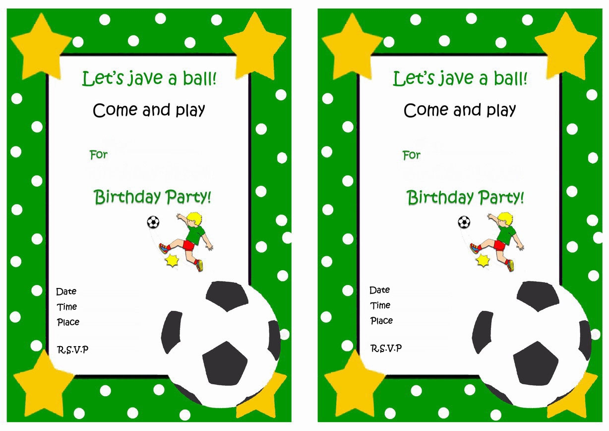 Soccer Birthday Invitations Birthday Printable