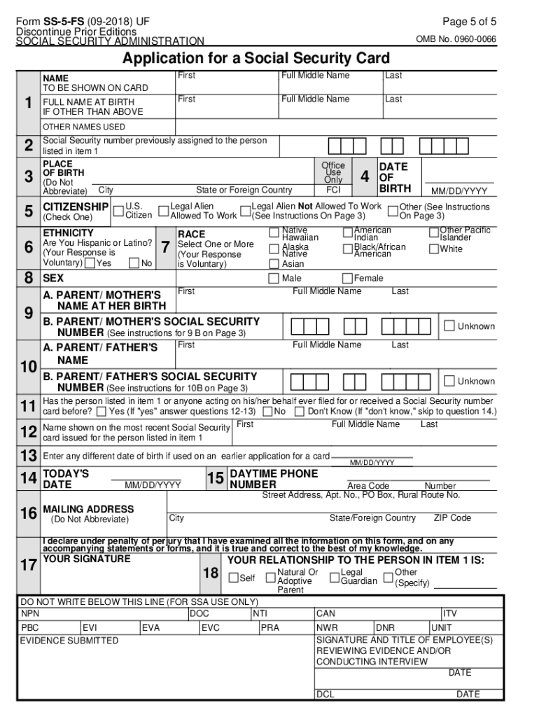 Social Security Replacement Card Printable Form Printable Forms Free 