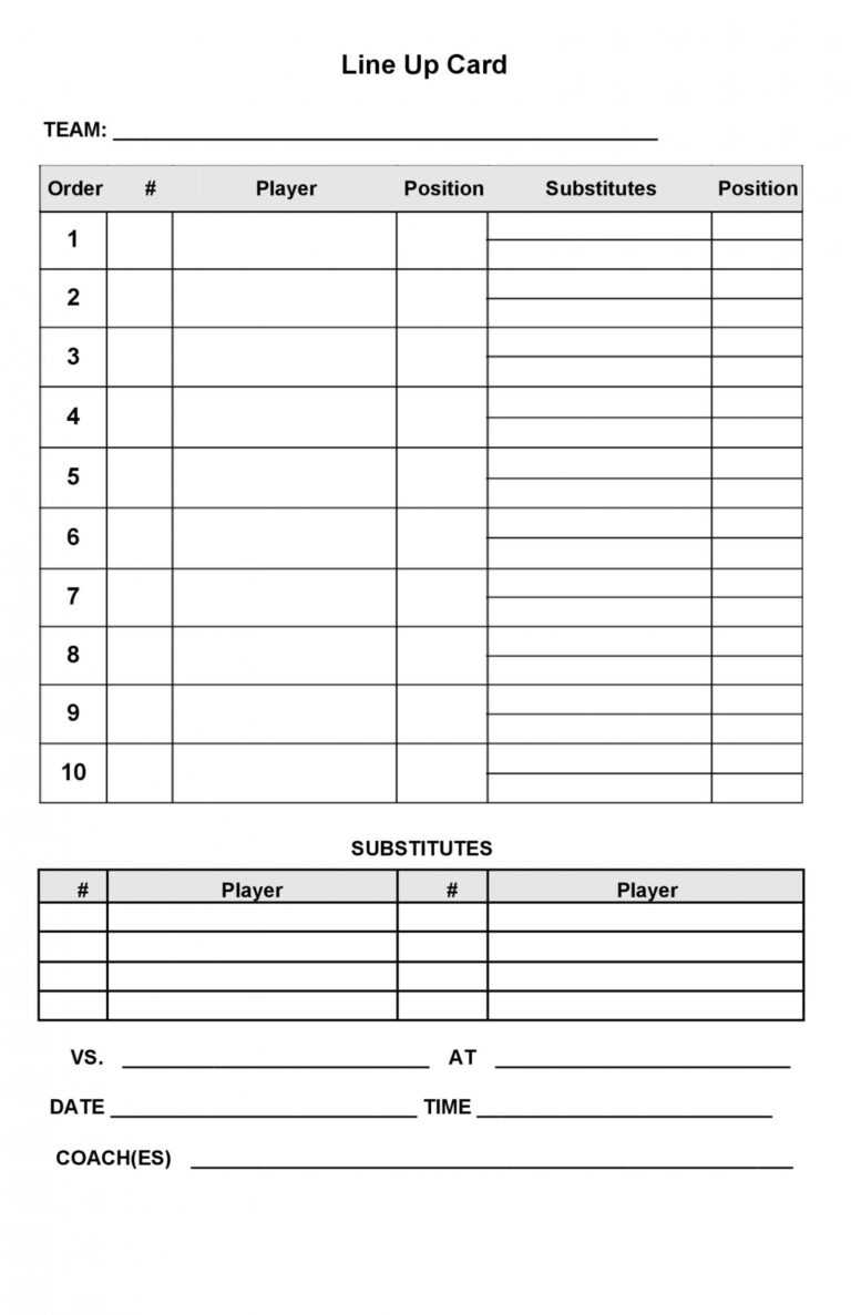 softball lineup card printable