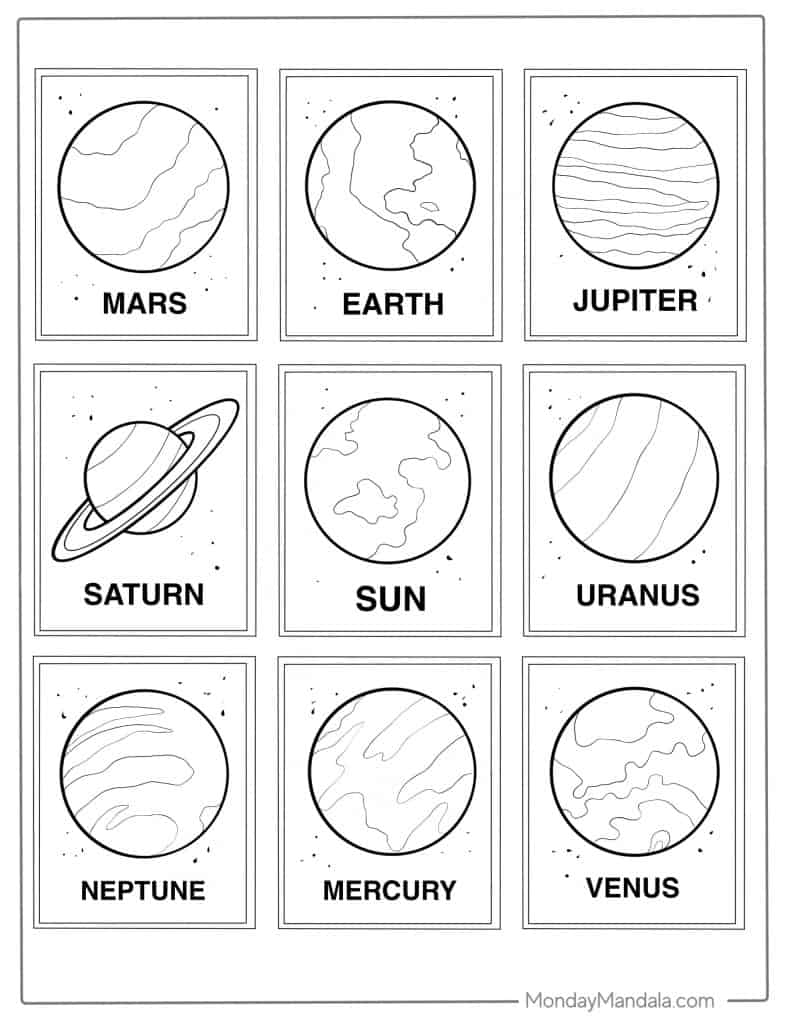 solar system coloring pages free
