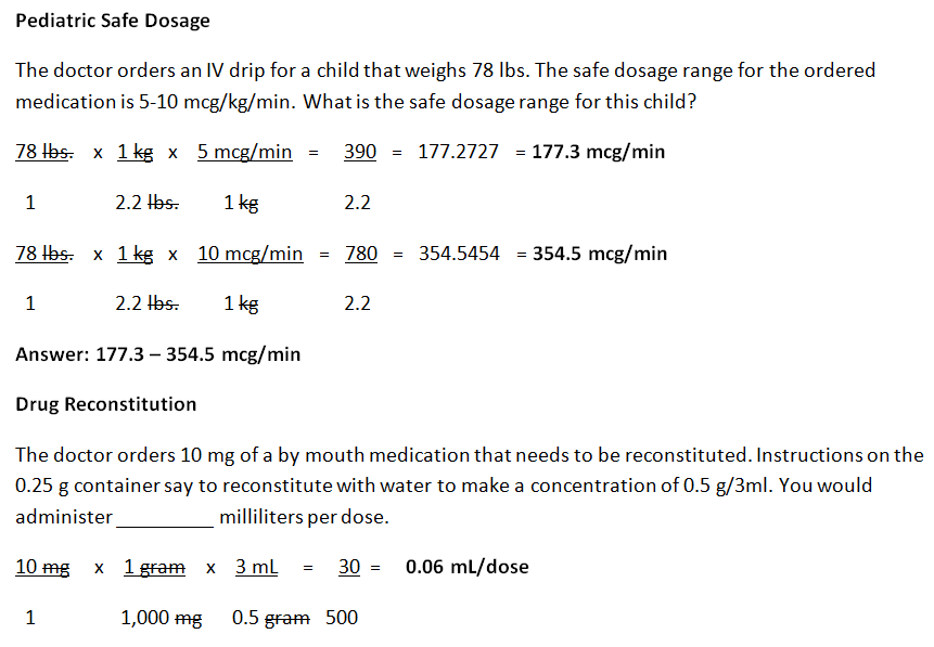 SOLUTION Answer Sheet Week 2 Dosage Calculations Series E 3 