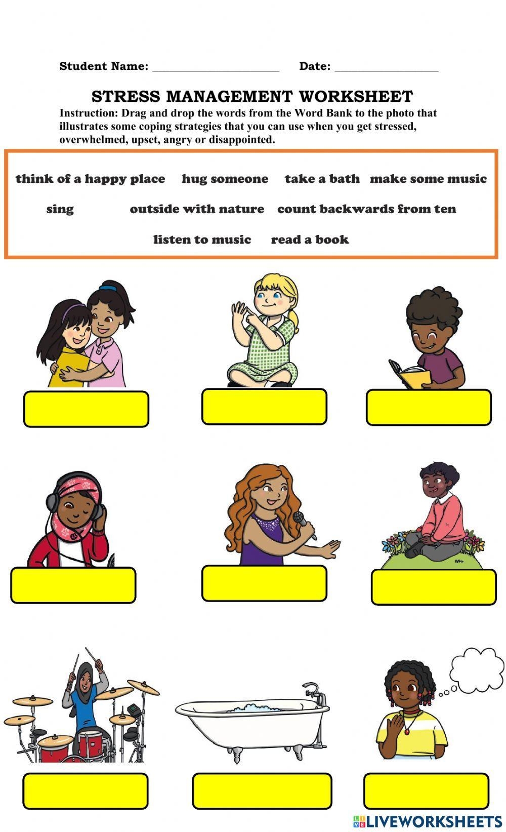 SOLUTION Stress Management Reduction Plan Practice Worksheet 