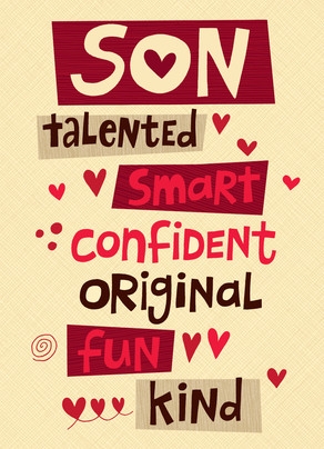 Son Valentine Compliments Valentine 39 s Day Card Cardstore