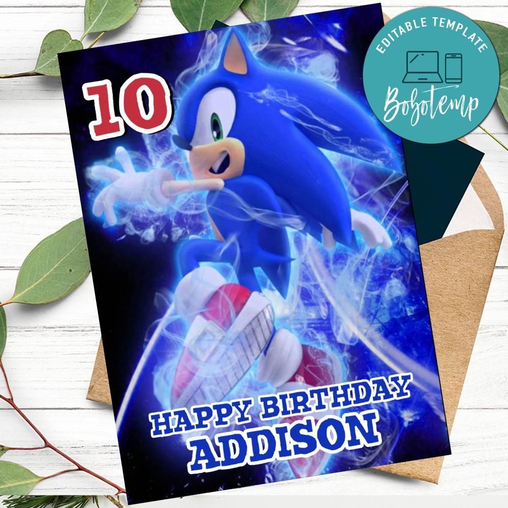 Sonic The Hedgehog Birthday Cards Printable Printable Birthday Cards