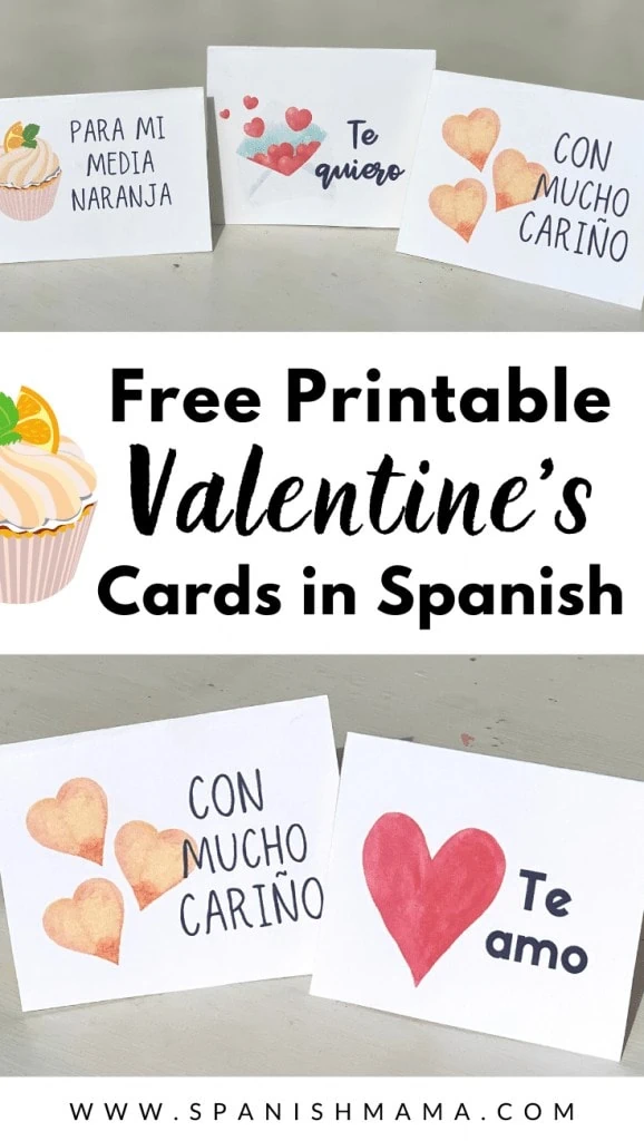 Spanish Valentine 39 s Day Cards Free Printables For D a Del Amor