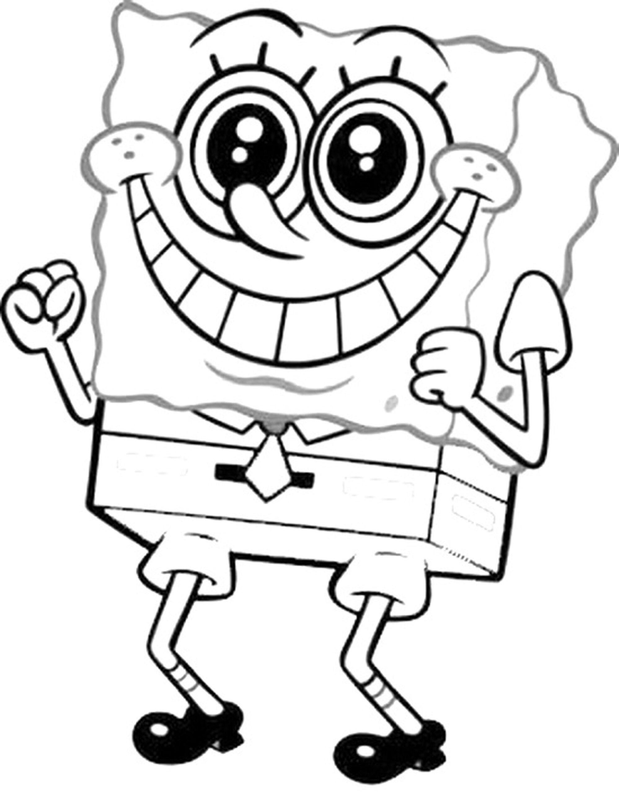 spongebob free printable coloring pages