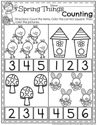 spring math worksheets