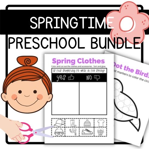 Springtime Preschool Bundle Printable Worksheets Preschool Activities