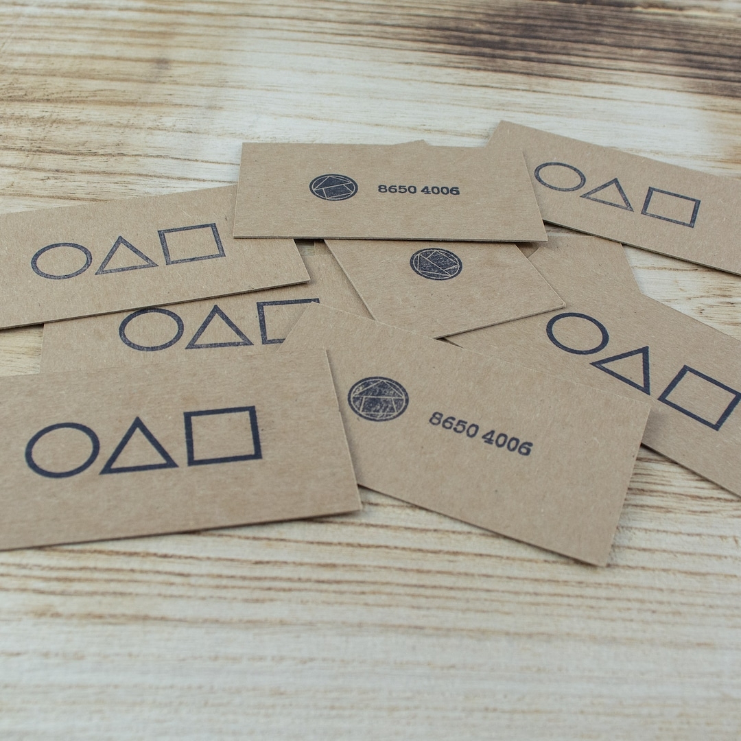 Squid Game Business Card Squid Game Cosplay Invitation Card Circle 