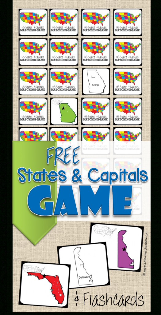 States And Capitals Flash Cards Printable Printable Card Free