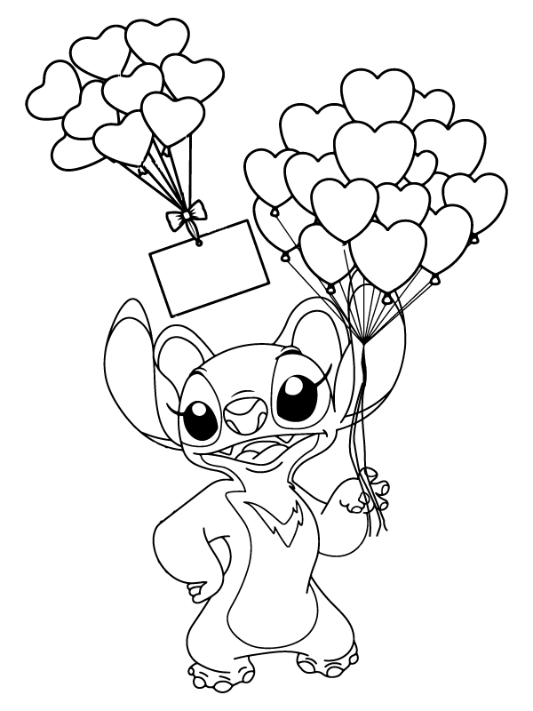 Stitch Valentine Balloon