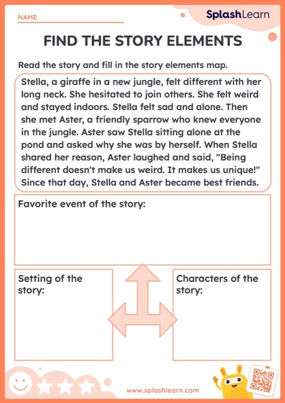 story elements worksheet 4th grade