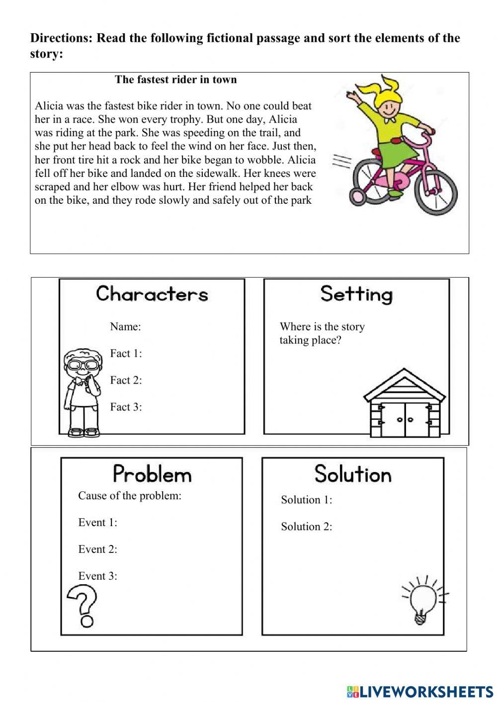 Story Elements Worksheets K5 Learning Worksheets Library