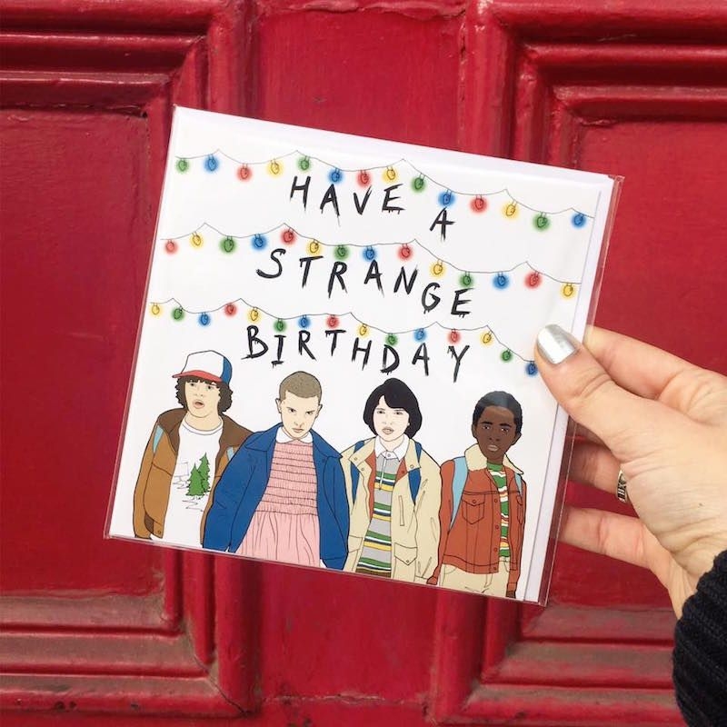 stranger things birthday card printable