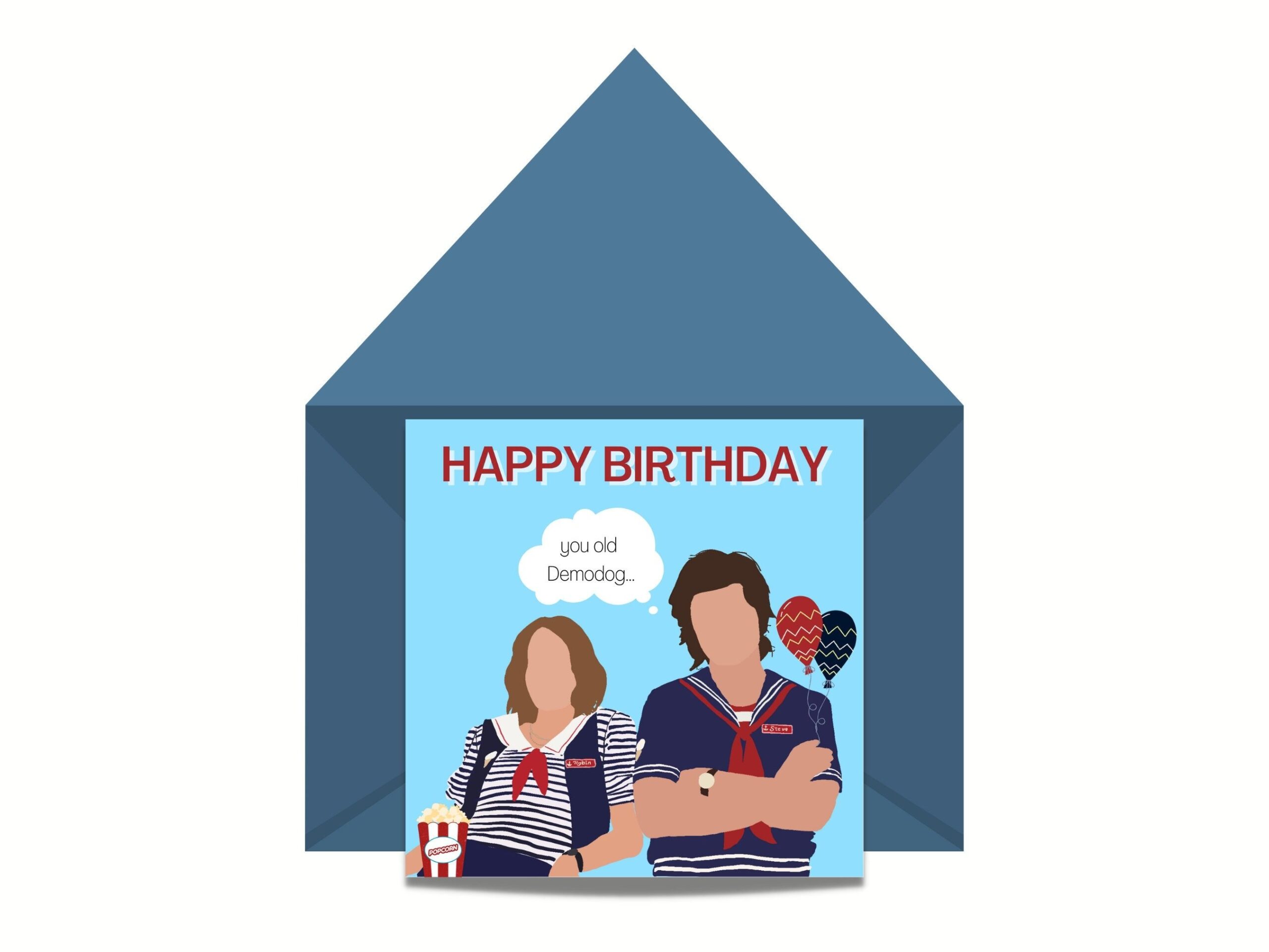 Stranger Things Birthday Card PRINTABLE Stranger Things Steve And 