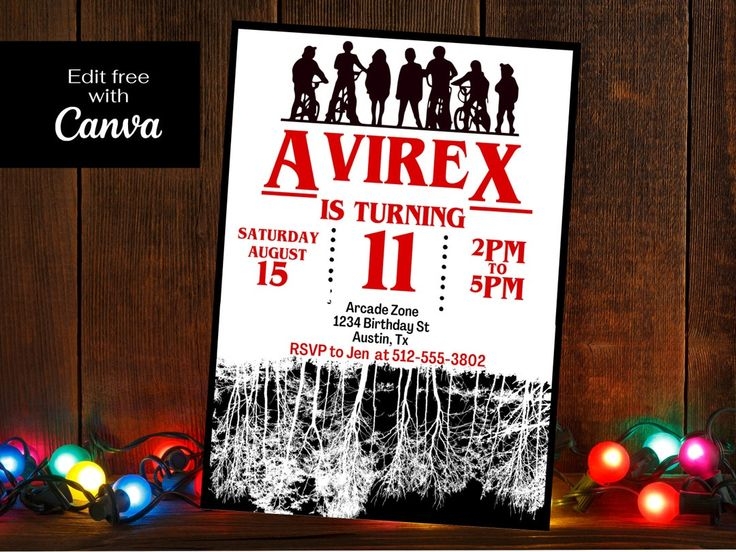 Stranger Things Birthday Invitation Stranger Things Party Editable