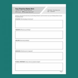 stress worksheets