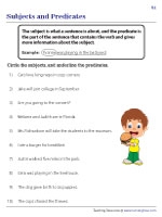 Subject And Predicate Worksheets Worksheets Library