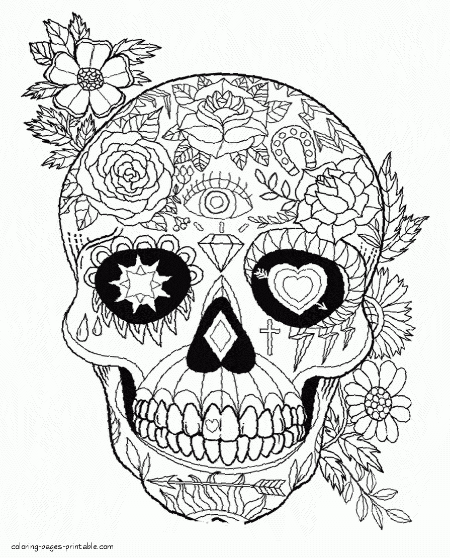 Coloring Pages Skulls