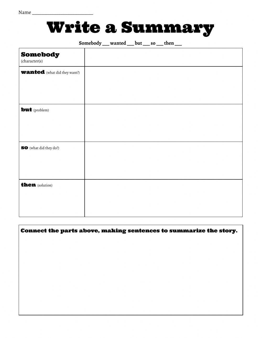 Summary Writing ESL Worksheet By Nurjis Worksheets Library