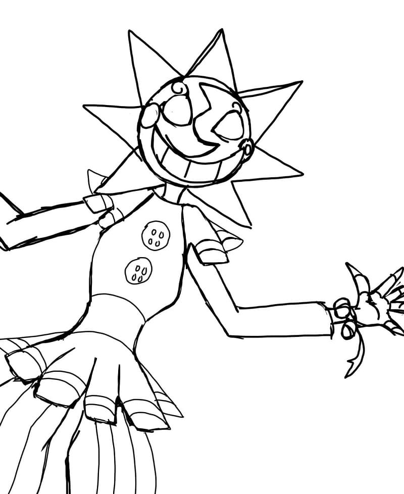 Sundrop FNAF To Color Coloring Page Free Printable Coloring Pages For 