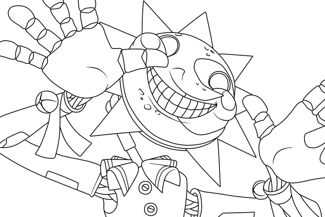 Sundrop FNAF To Color Coloring Page Free Printable Coloring Pages For 
