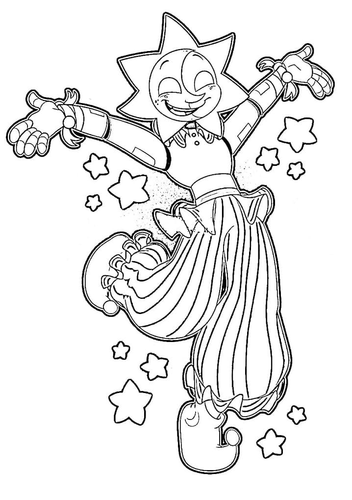 Sundrop FNAF To Color Coloring Page Free Printable Coloring Pages For