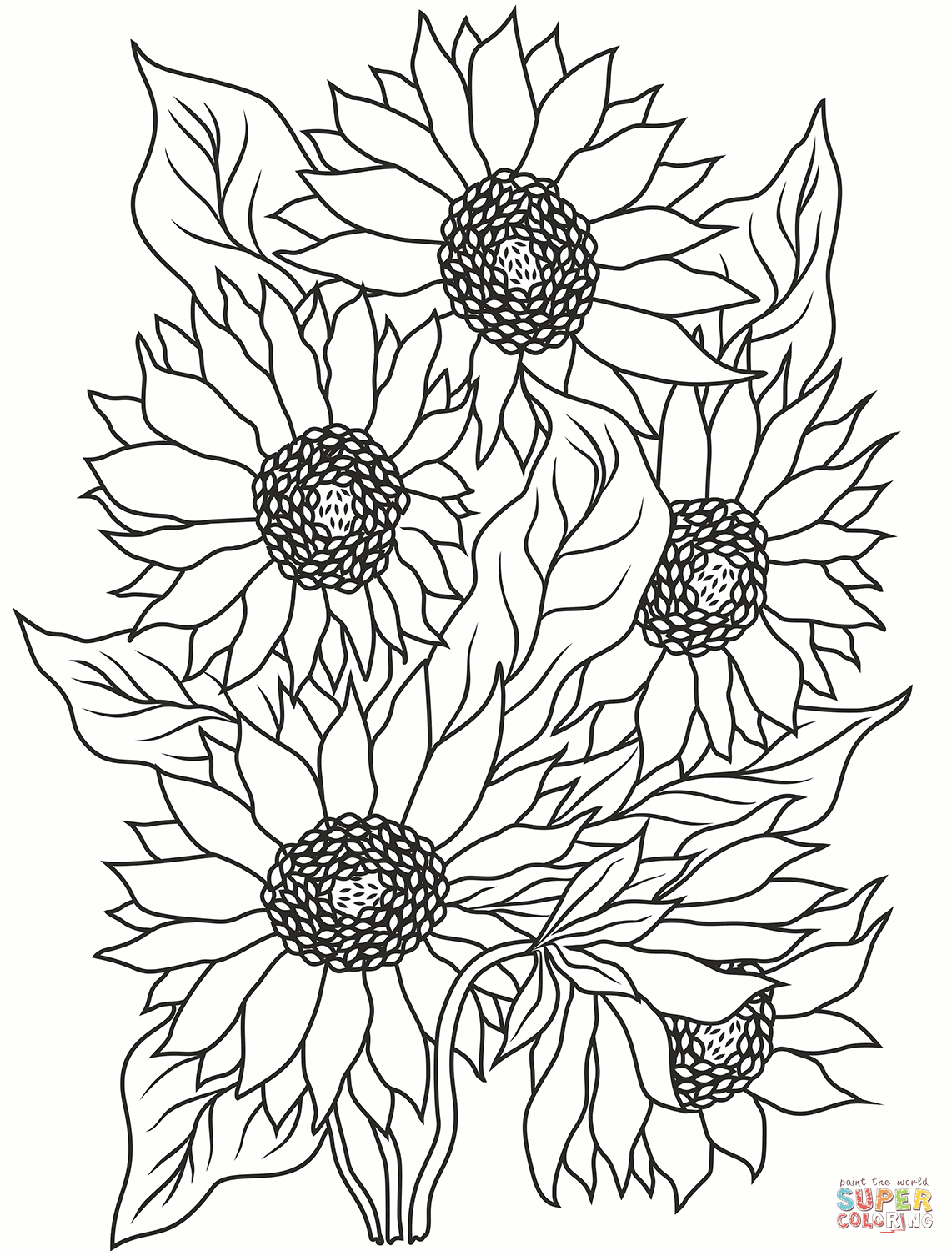 Sunflower Coloring Pages Free Printable Coloring Pages