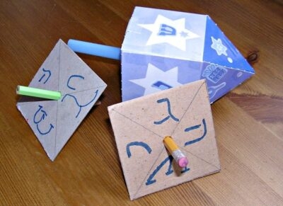 hanukkah dreidel craft template