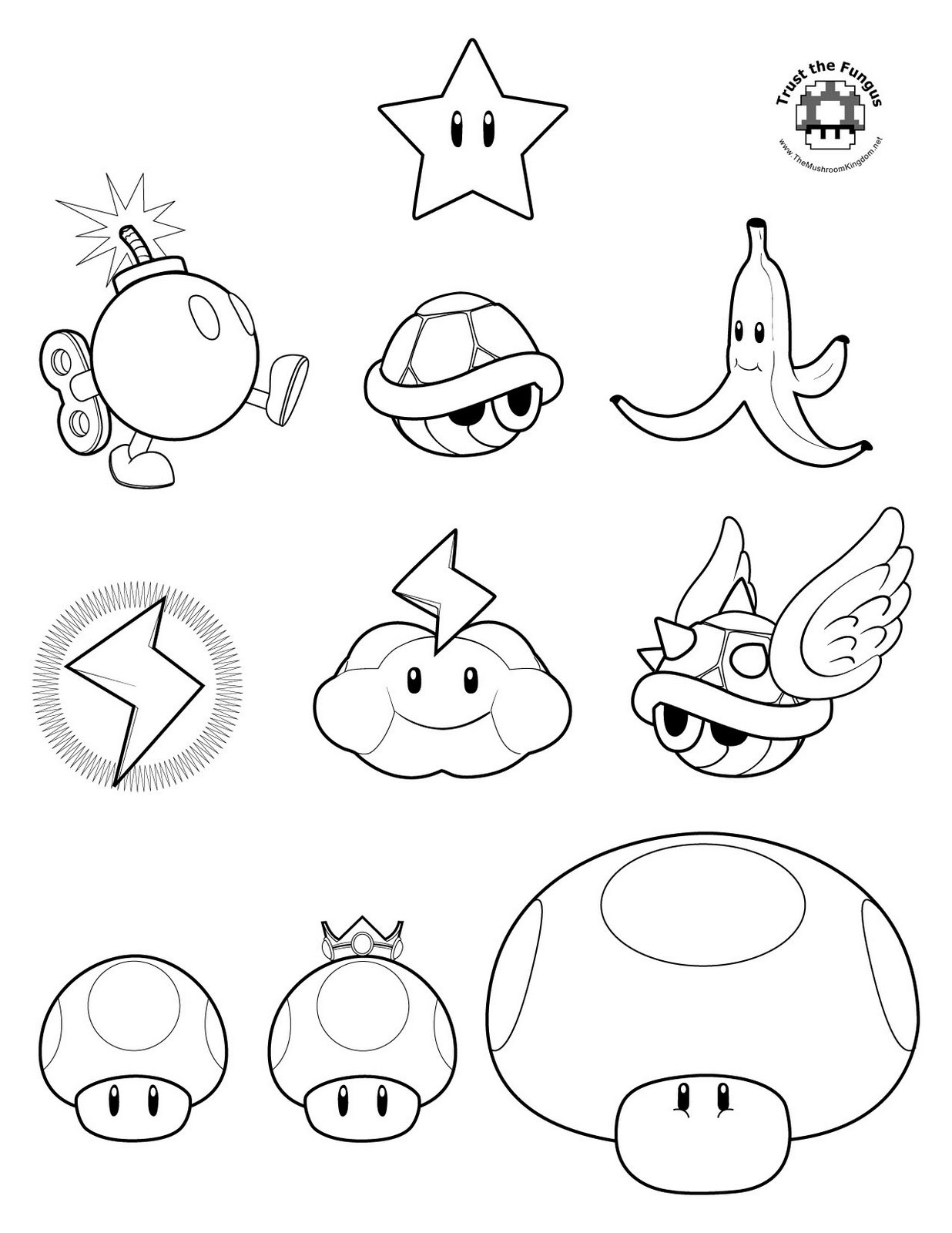 Free Coloring Pages Super Mario