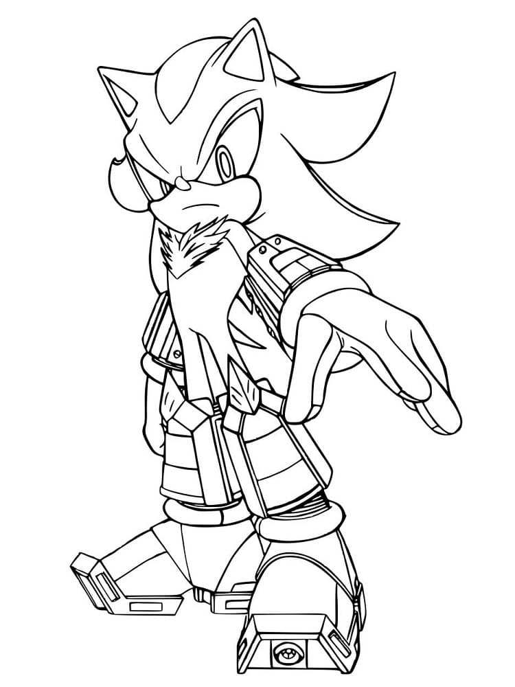 Shadow The Hedgehog Coloring Page