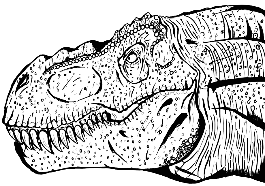 t rex coloring page free