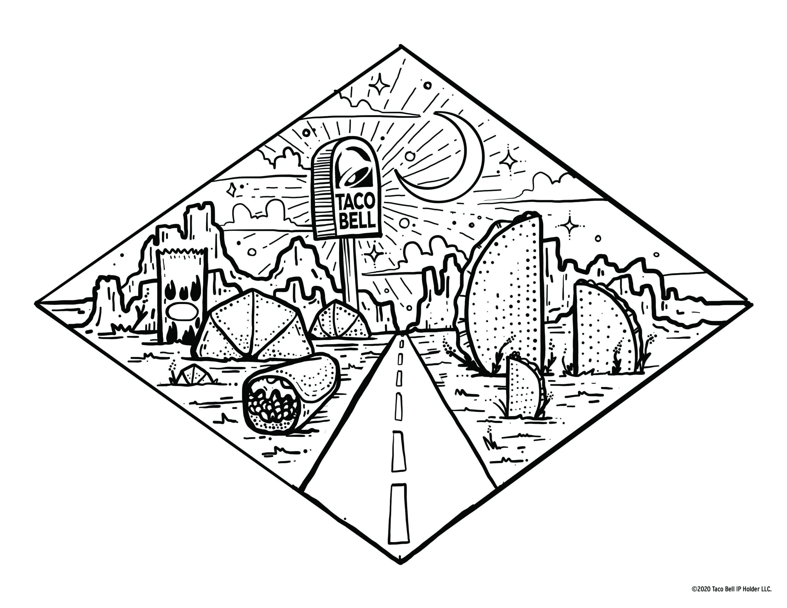 Taco Bell Printable Pages Coloring Pages