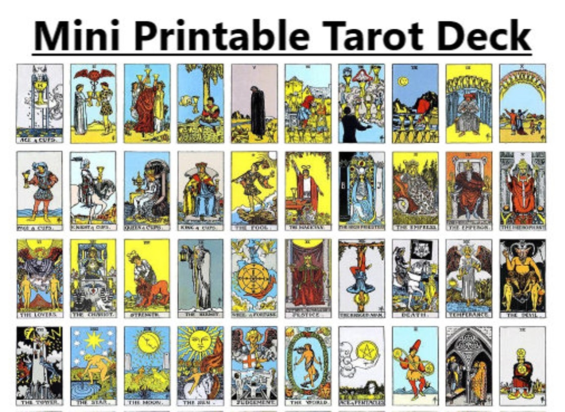 Tarot Deck Printable The Rider Waite Tarot Deck 78 Ca Vrogue co