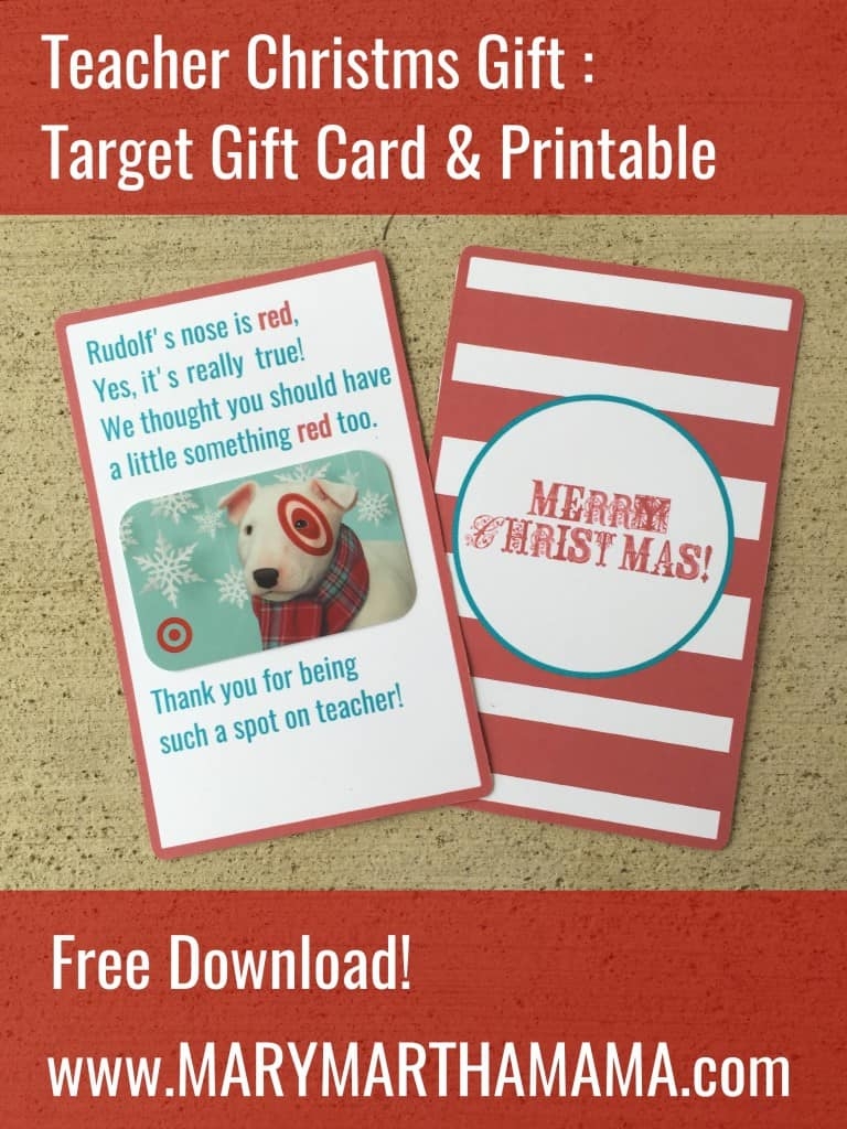 target teacher gift card printable
