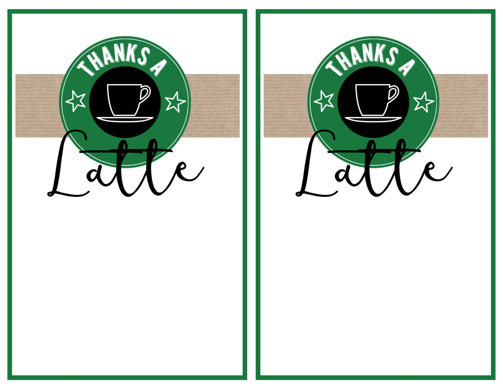 teacher starbucks gift card printable
