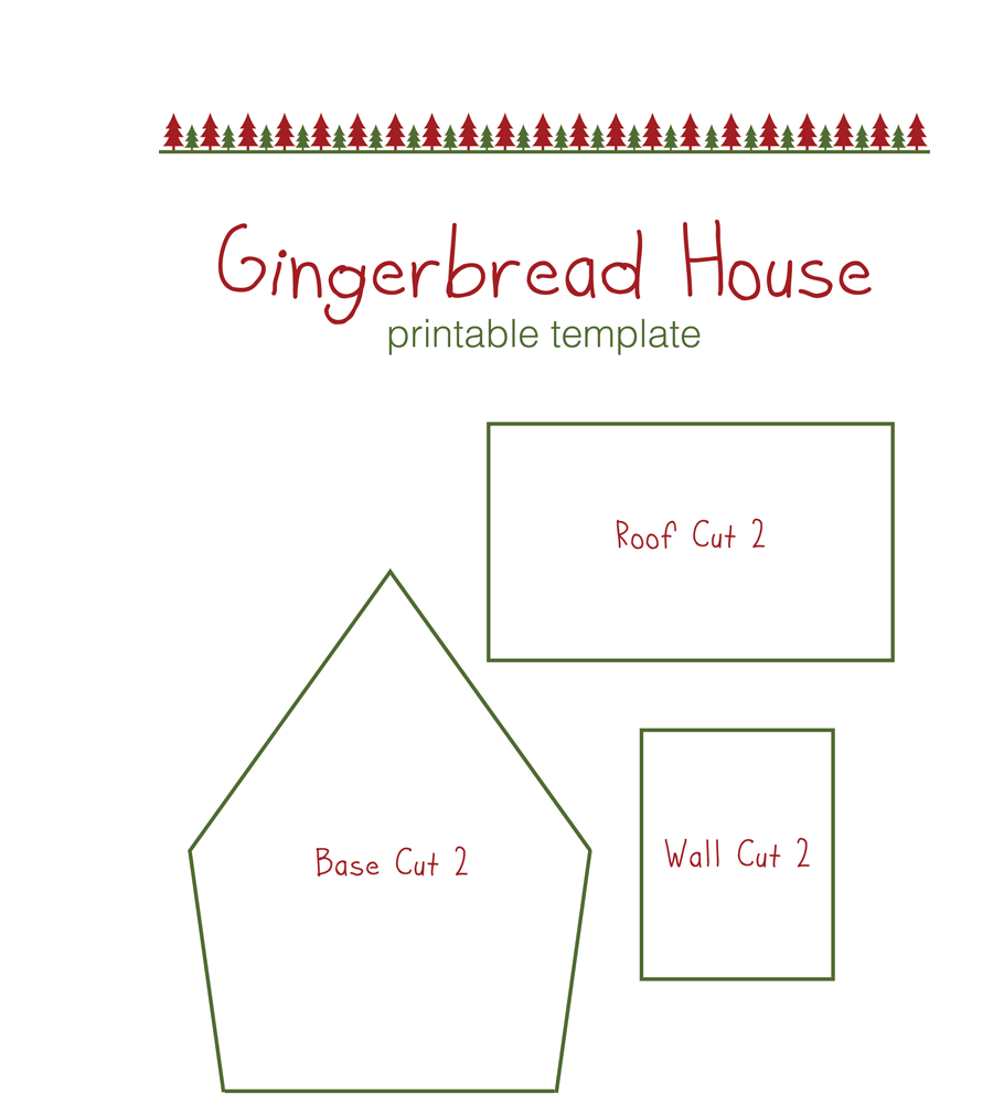 Template For Gingerbread House Printable Printable Templates